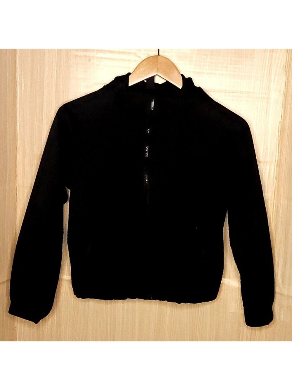 All In Motion Girls Black Lightweight Windbreaker Jacket 10-12